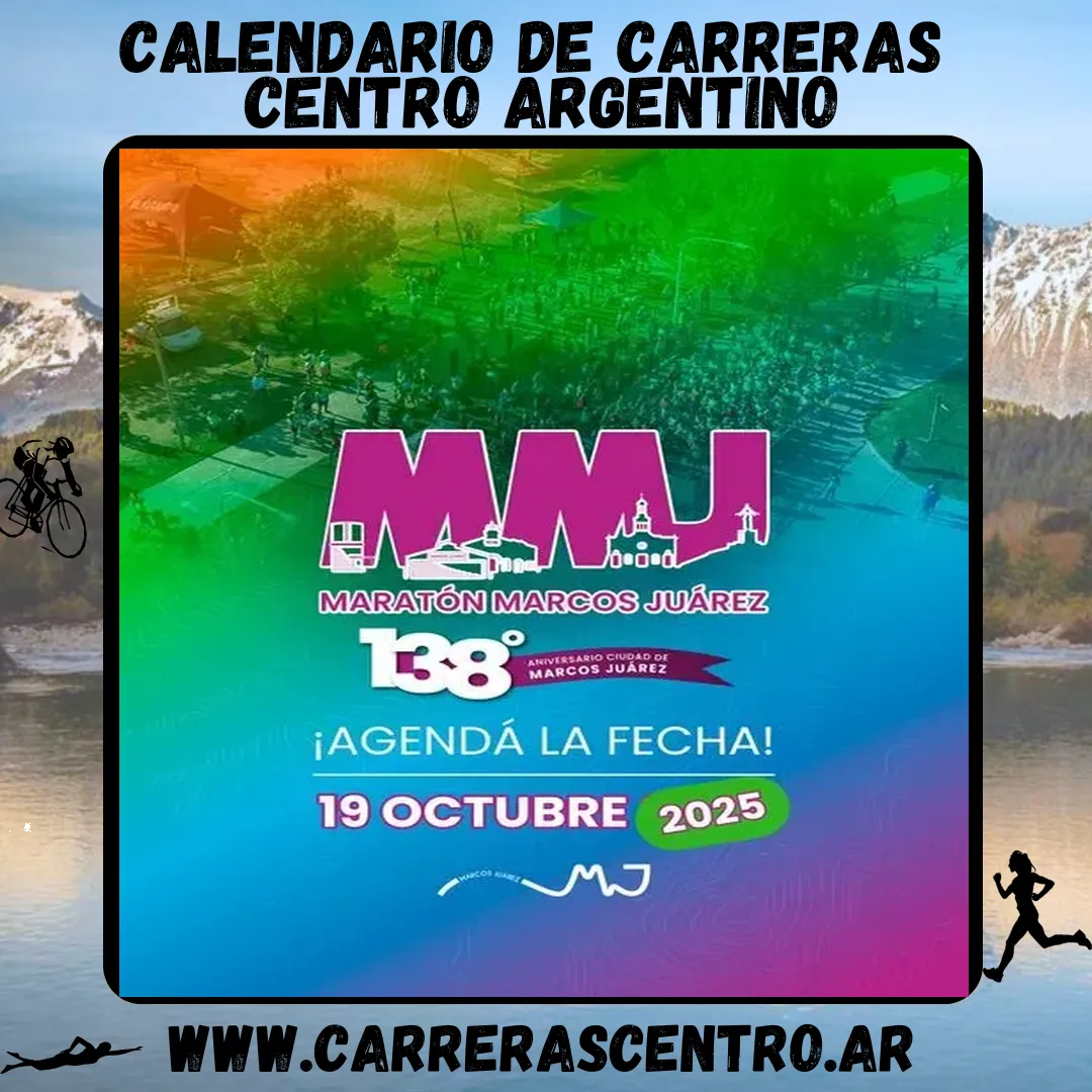 Flyer de Maratón Marcos Juárez 2025