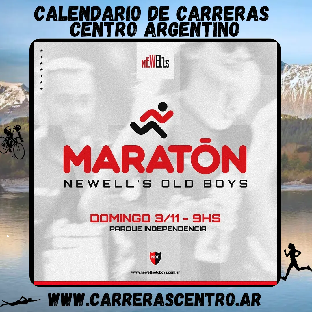 Flyer de Maratón Newell’s Old Boys 2024