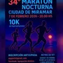 Flyer de Maratón Nocturna Ciudad de Miramar 2026