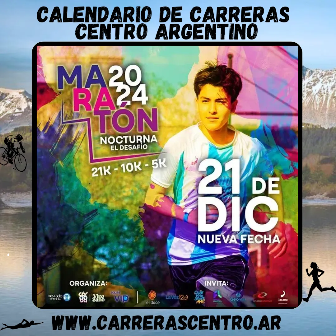 Flyer de Maratón Nocturna El Desafío 2024