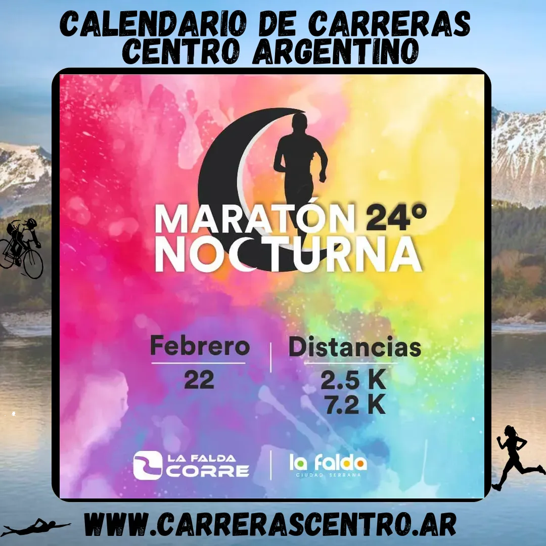 Flyer de Maratón Nocturna 2025