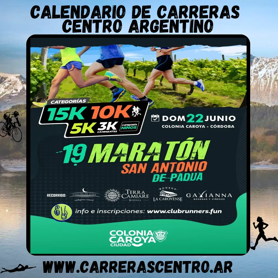 Flyer de Maratón San Antonio de Padua 2025