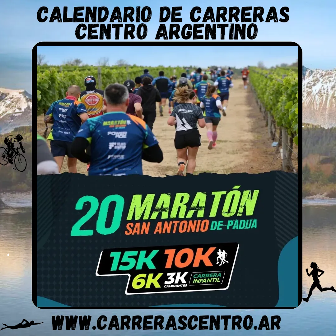Flyer de Maratón San Antonio de Padua 2026