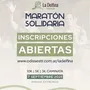 Flyer de Maratón Solidaria La Delfina 2025