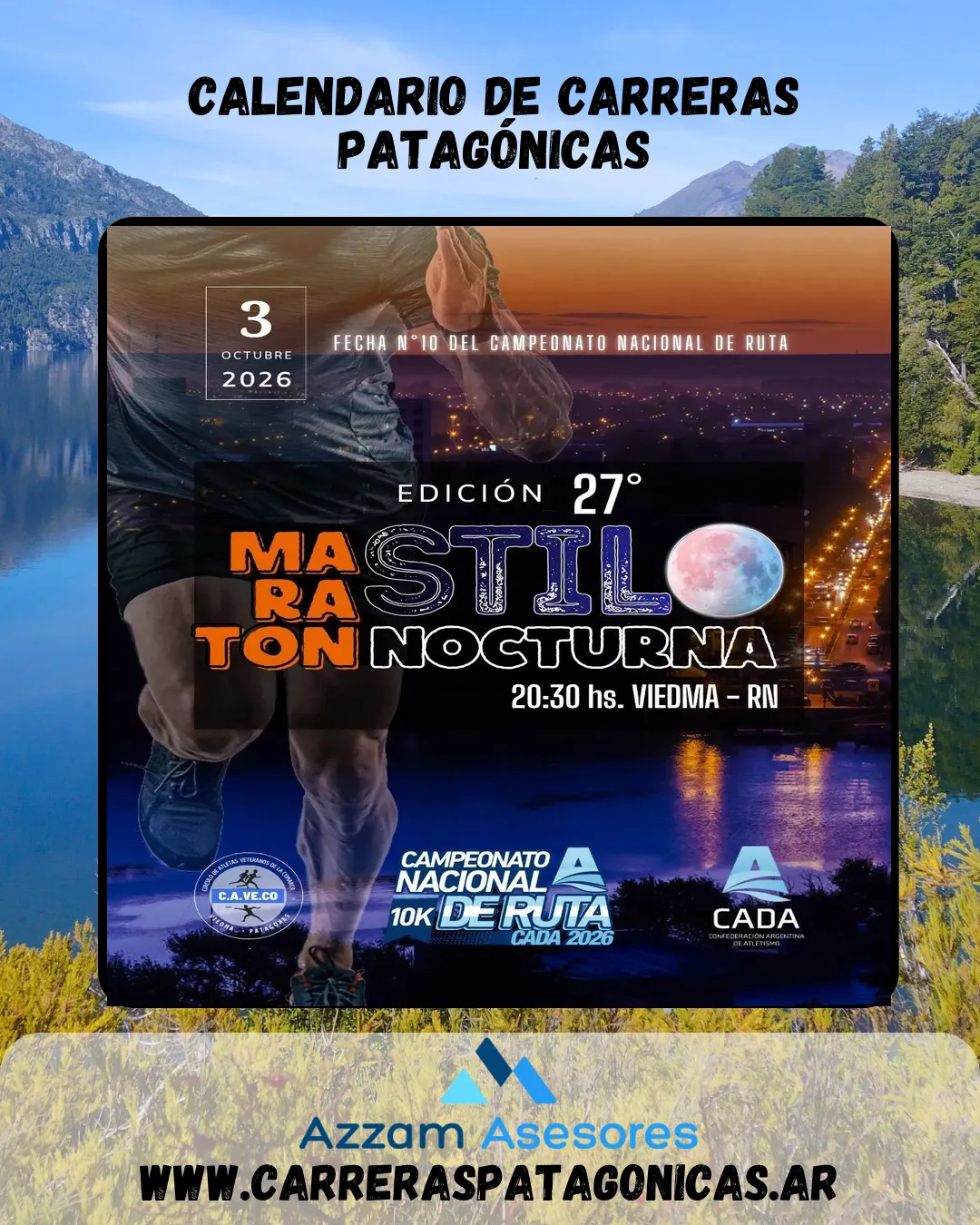 Flyer de Maratón Stilo Nocturna 2026