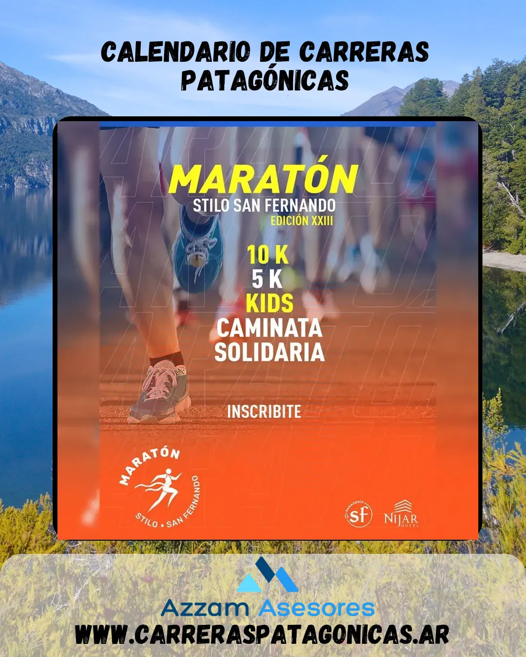 Flyer de Maratón STILO San Fernando 2022