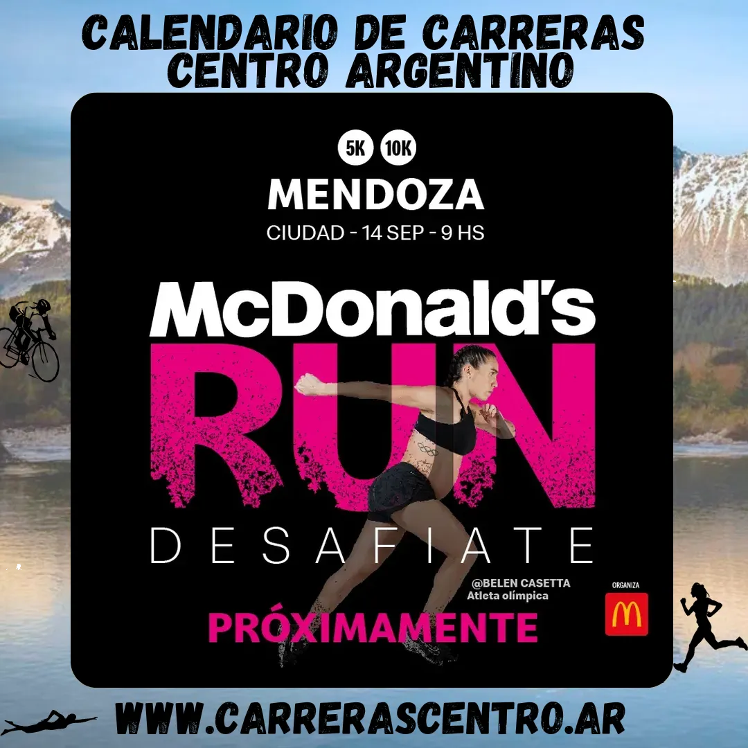 Flyer de McDonald’s RUN Mendoza 2025