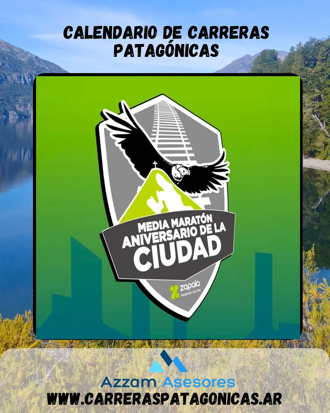 Flyer de Media Maratón Aniversario de la Ciudad 2025