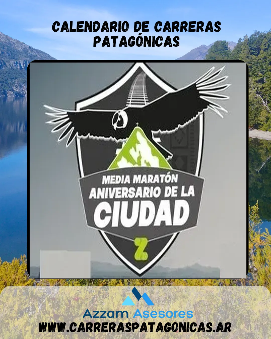 Flyer de Media Maratón Aniversario de Zapala 2024