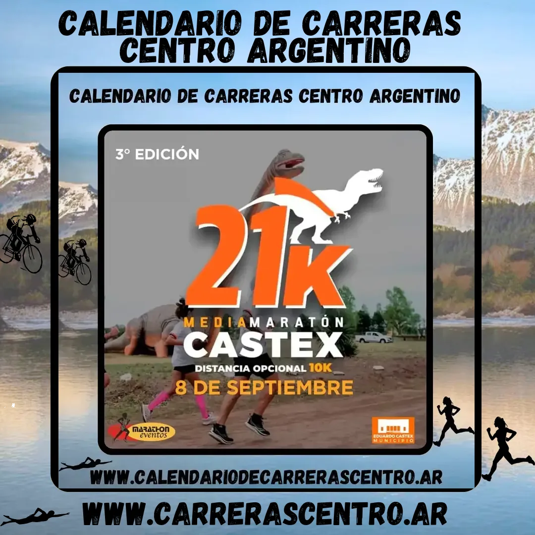 Flyer de Media Maratón Castex 2024