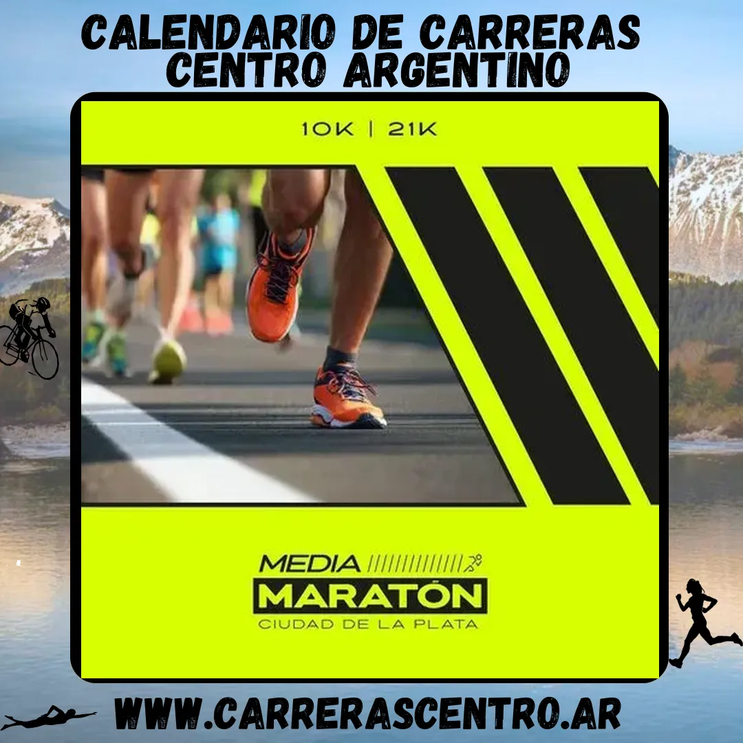 Flyer de Media Maratón Ciudad de La Plata 2025