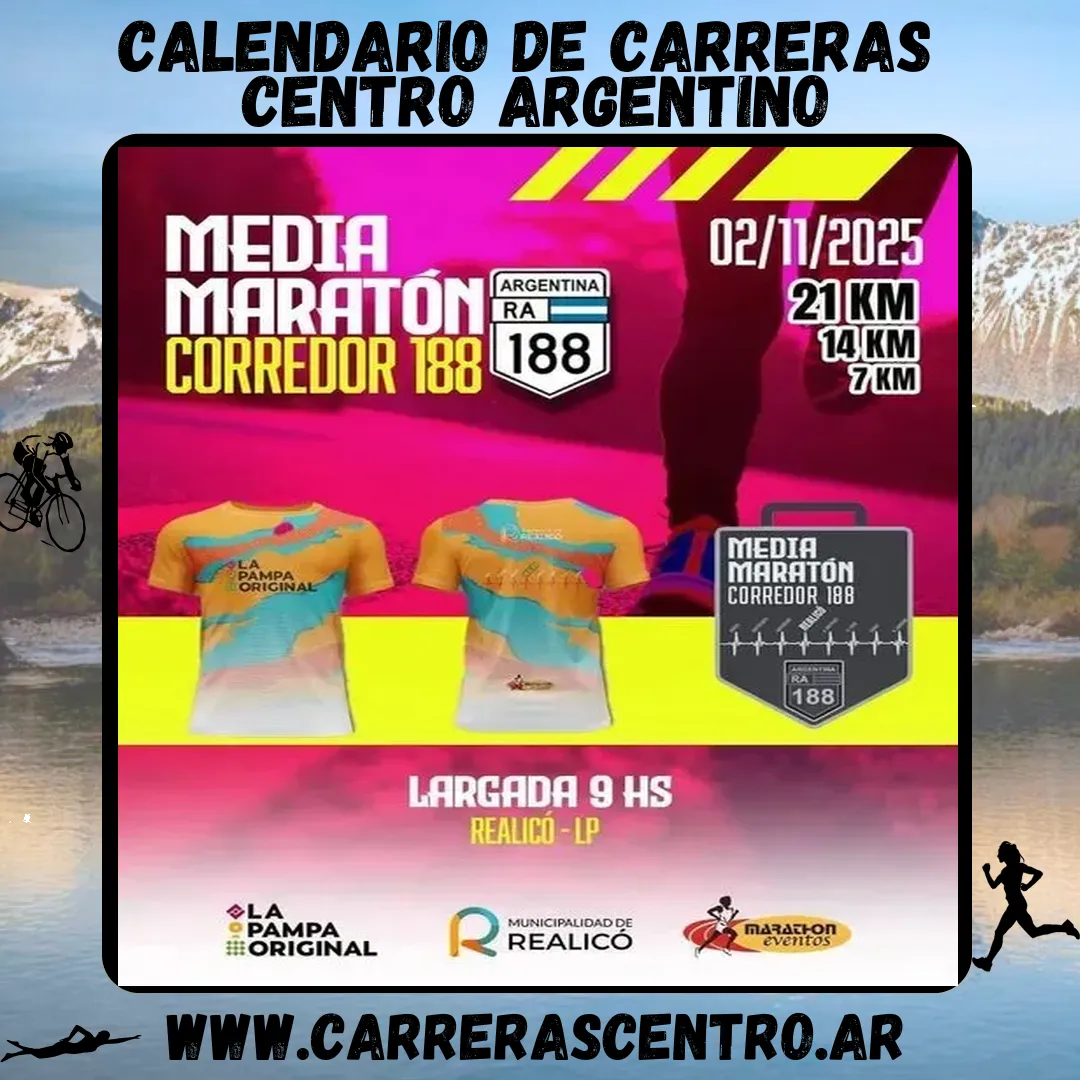 Flyer de Media Maratón Corredor 188 2025