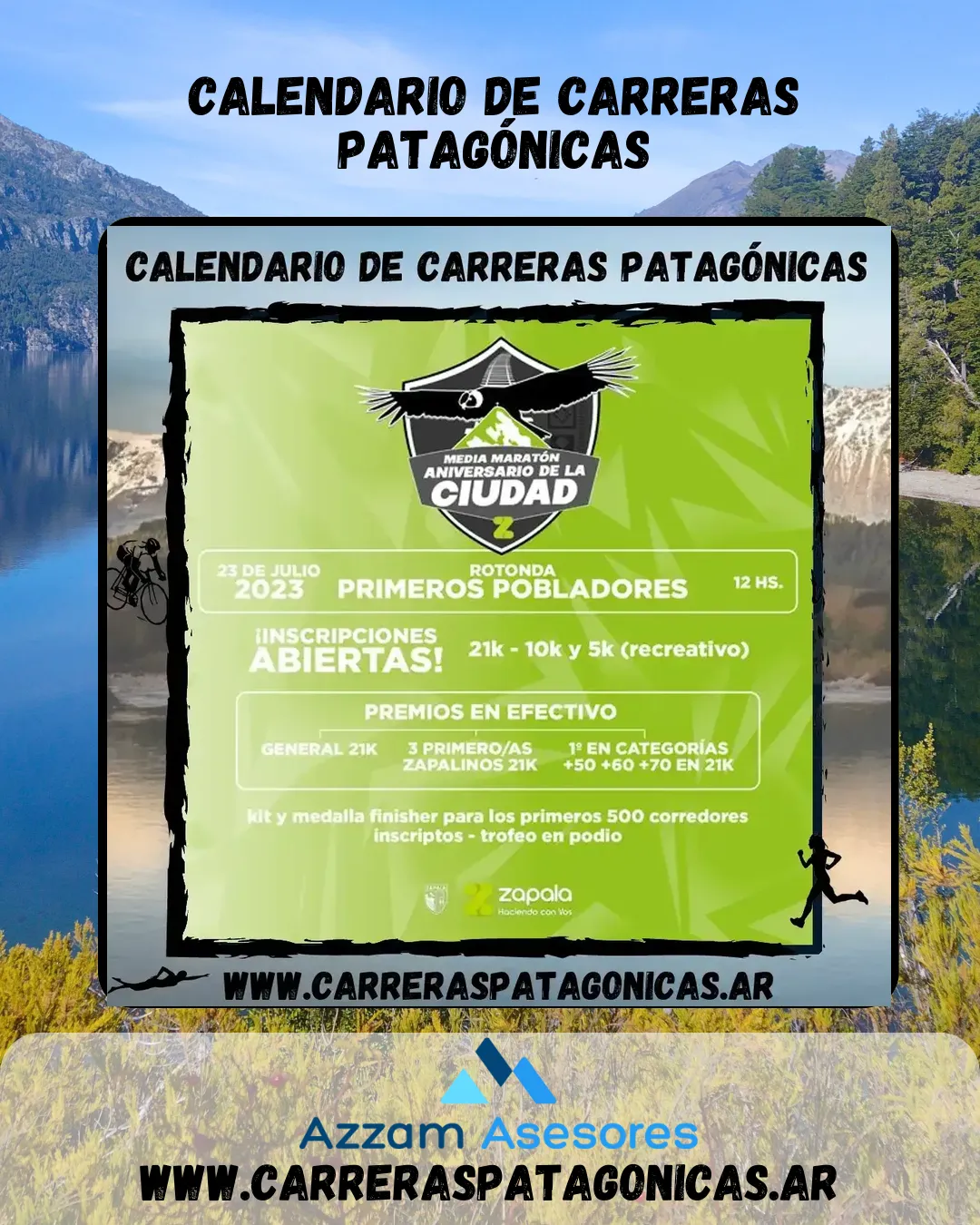 Flyer de Media Maratón de la Ciudad 2023
