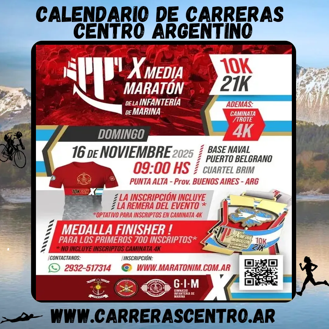Flyer de Media Maratón de la Infantería de Marina 2025