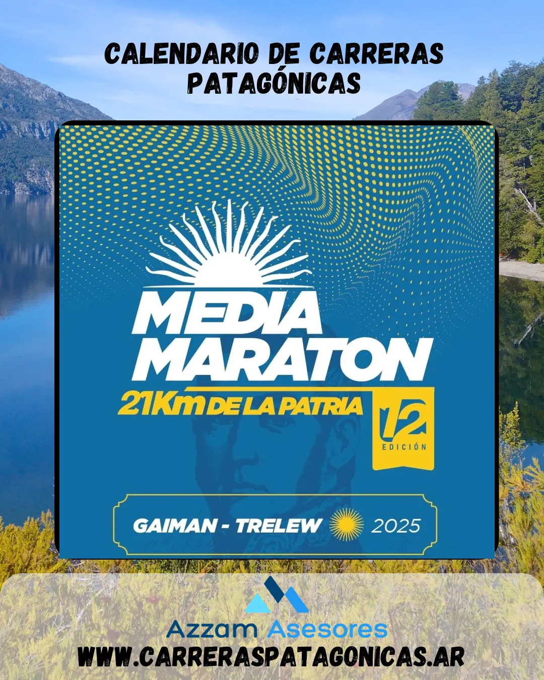 Flyer de Media Maratón De la Patria 2025
