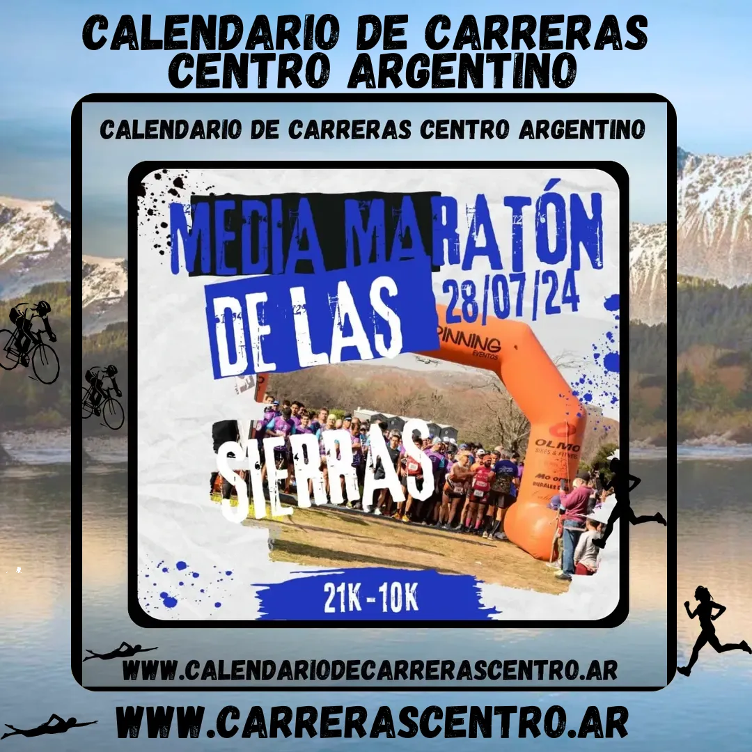 Flyer de Media Maratón de las Sierras 2024