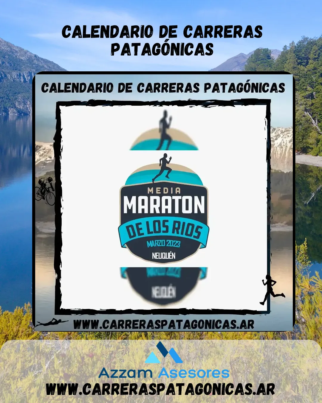 Flyer de Media Maratón de Los Ríos 2023