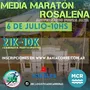 Flyer de Media Maratón Rosaleña 2025