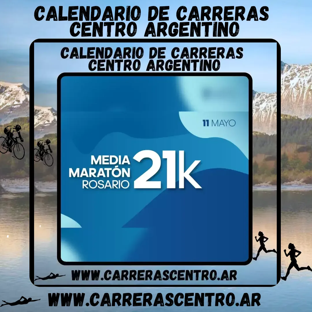 Flyer de Media Maratón Rosario 2025