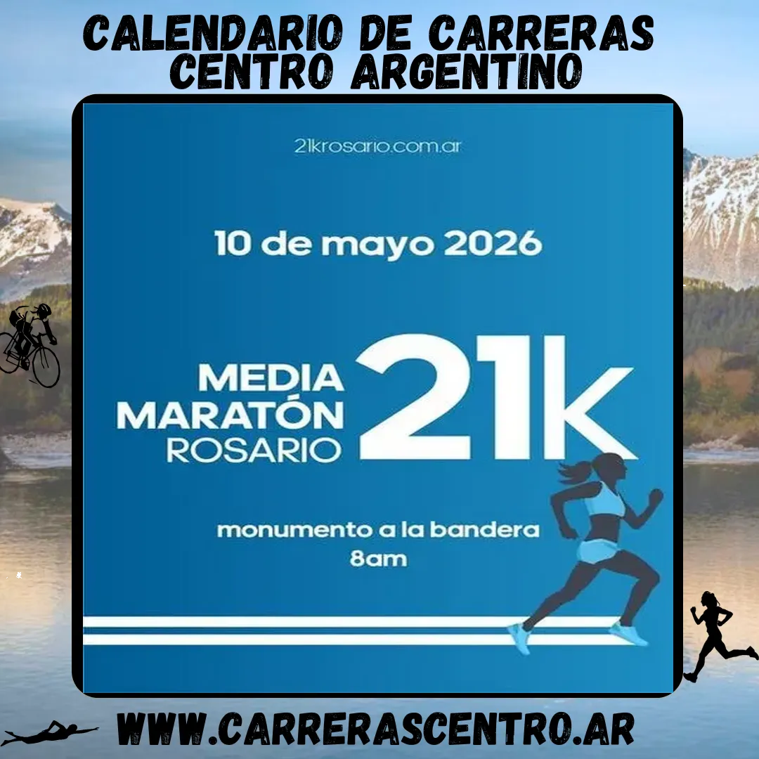 Flyer de Media Maratón Rosario 2026