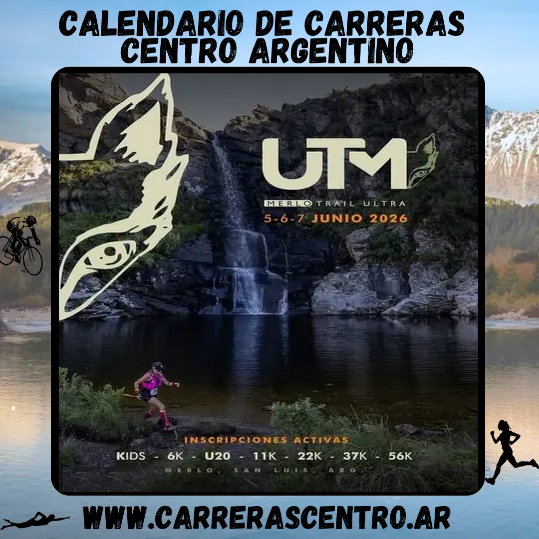 Flyer de Merlo Trail Ultra 2026 – UTM 2026