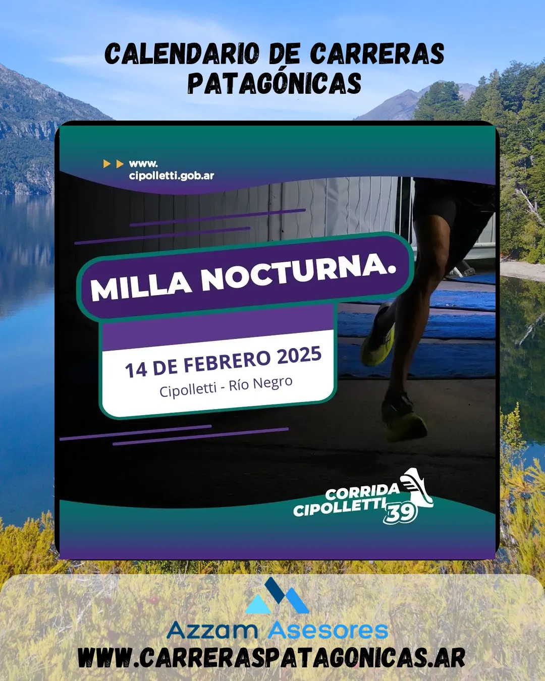 Flyer de Milla Nocturna 2025