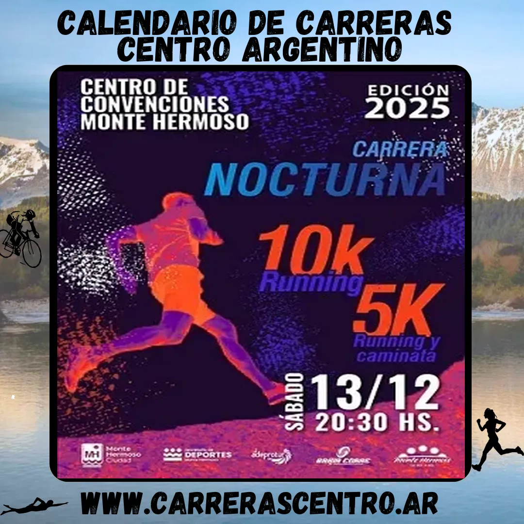 Flyer de Monte Corre Nocturna 2025 – Edición Renovada 2025