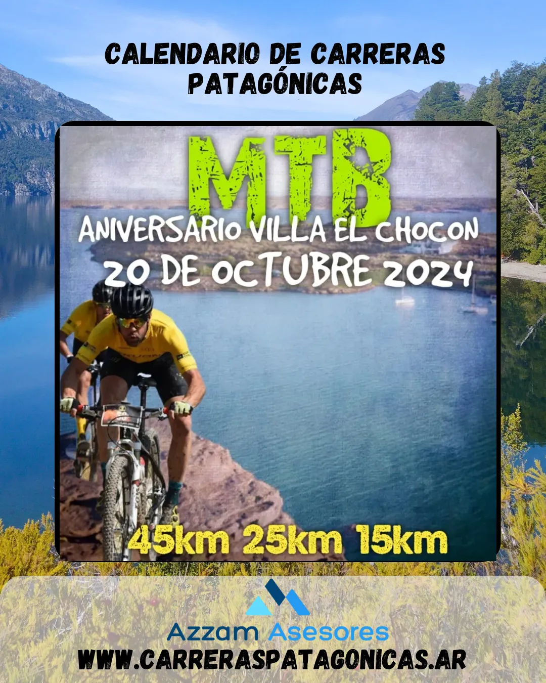 Flyer de MTB Aniversario Villa Chocón 2024