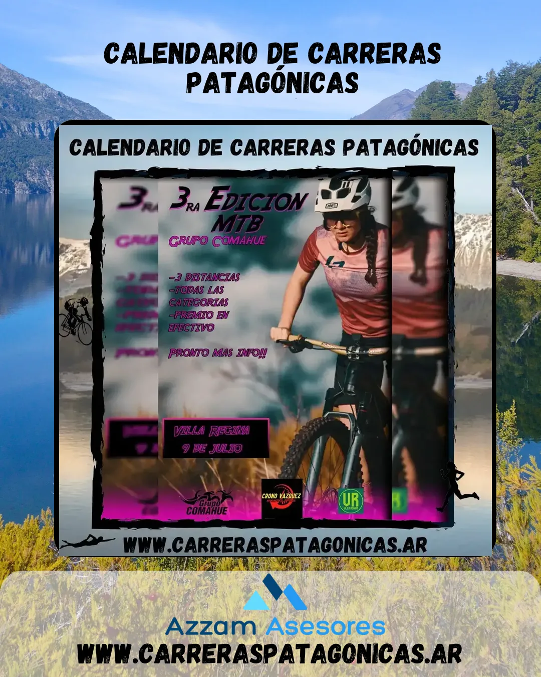 Flyer de MTB Grupo Comahue 2023