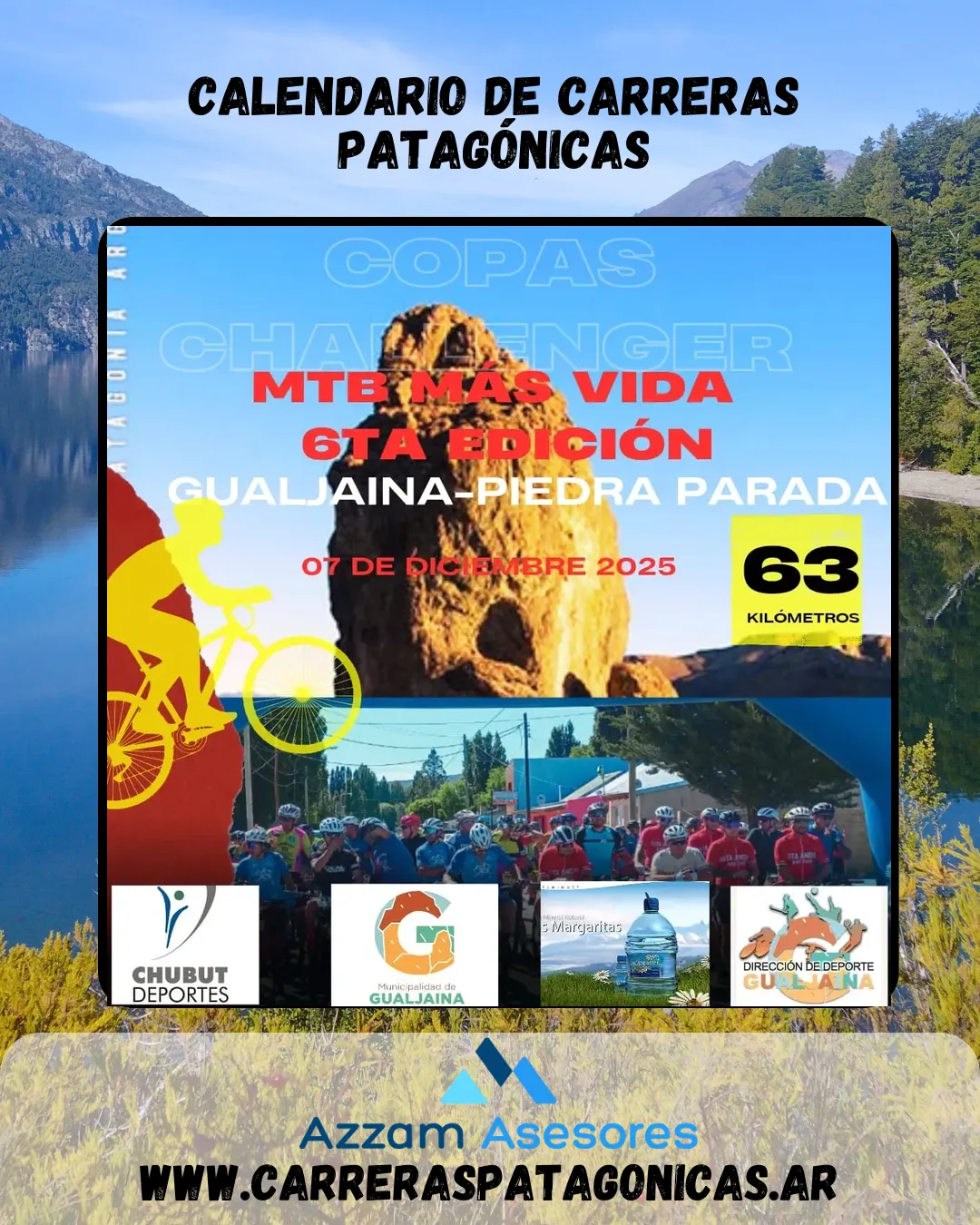 Flyer de MTB Más Vida 2025