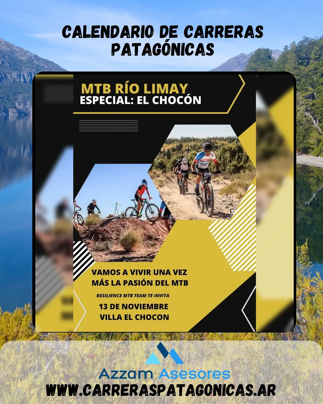 Flyer de MTB Río Limay 2022