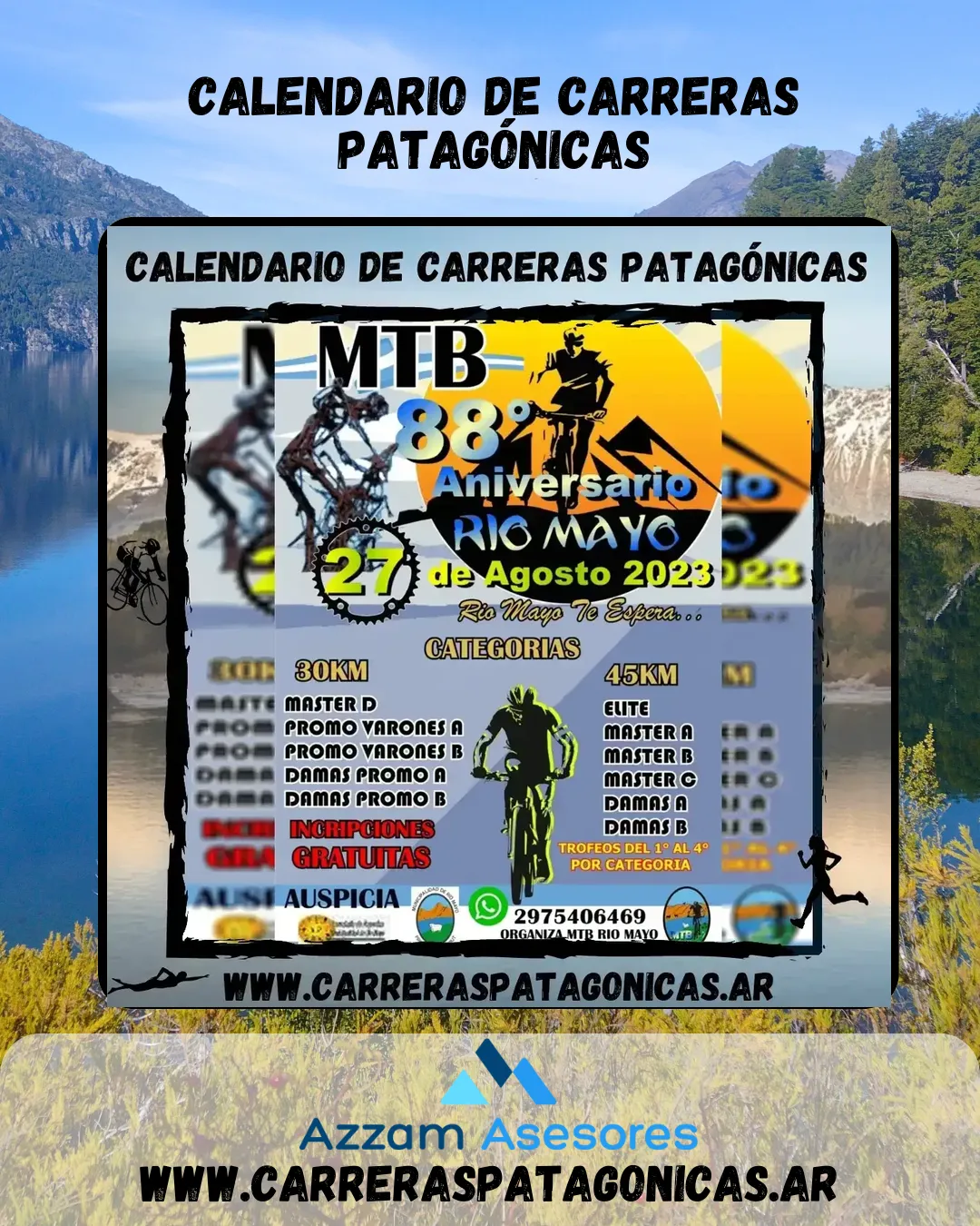 Flyer de MTB Río Mayo 2023