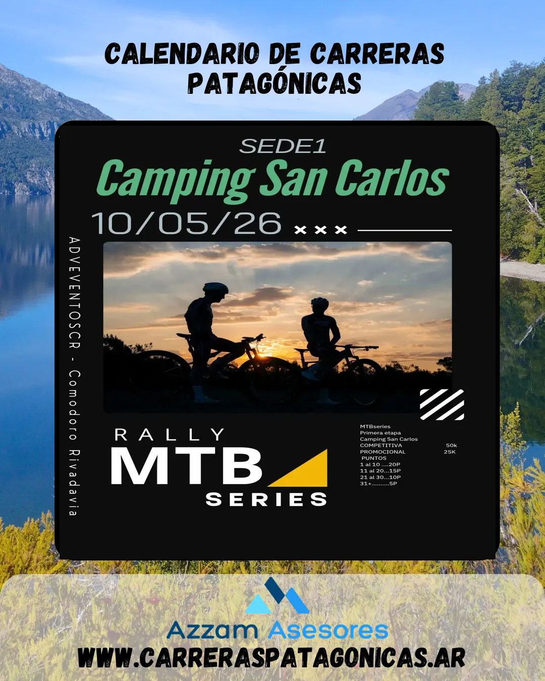Flyer de MTB SERIES 1° FECHA SAN CARLOS 2026