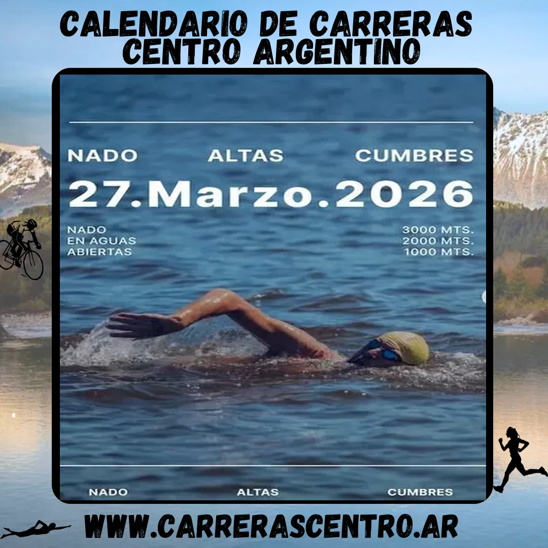 Flyer de Nado Altas Cumbres 2026