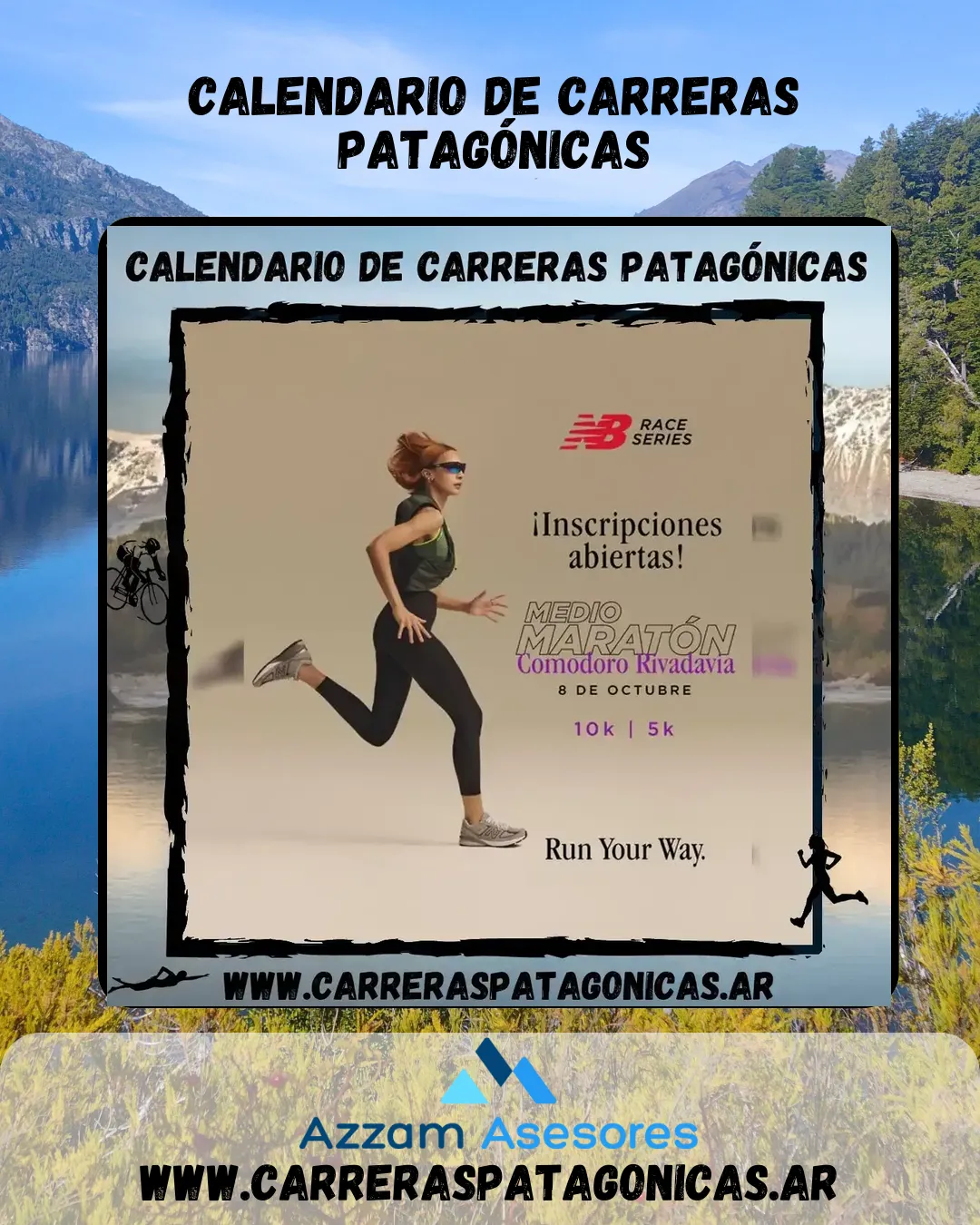 Flyer de NB Medio Maratón Comodoro Rivadavia 2023