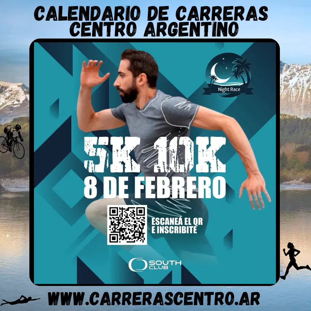 Flyer de Night Race Necochea 2025