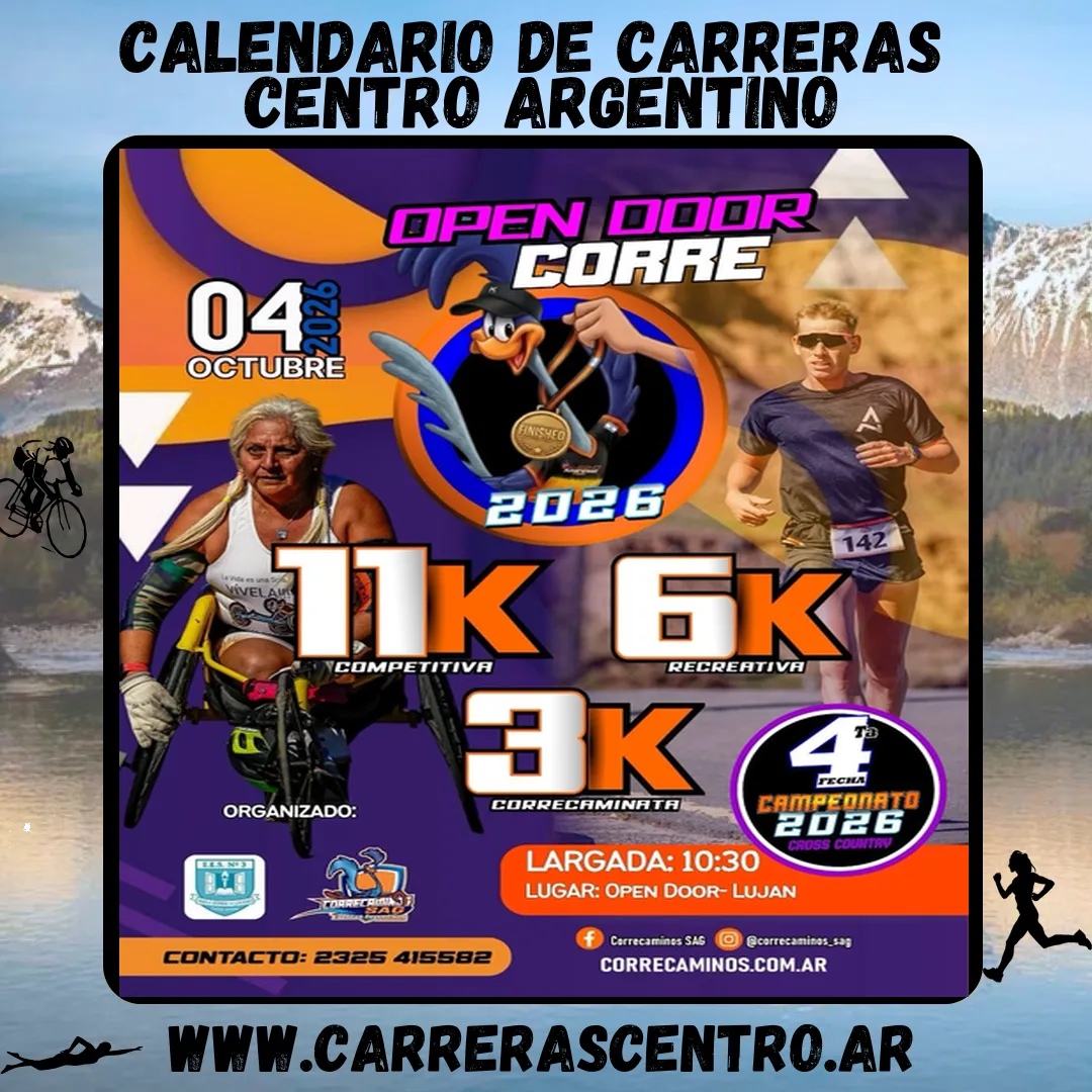 Flyer de Open Door Corre 2026
