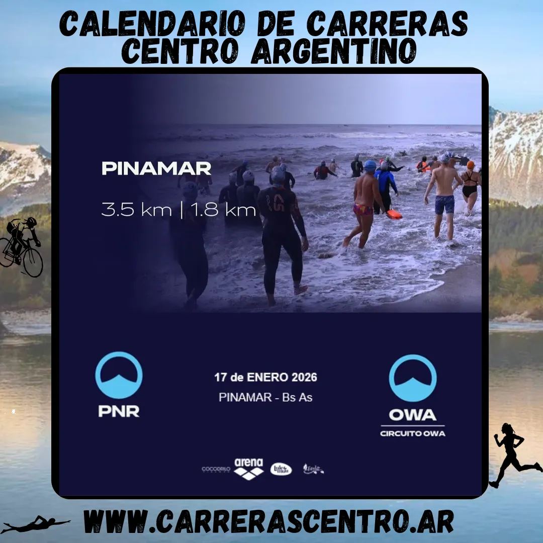 Flyer de Open Water Pinamar 2026 – Circuito OWA 2026