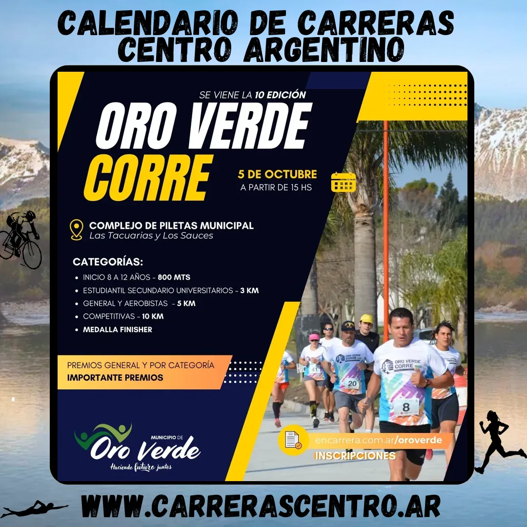 Flyer de Oro Verde Corre 2024
