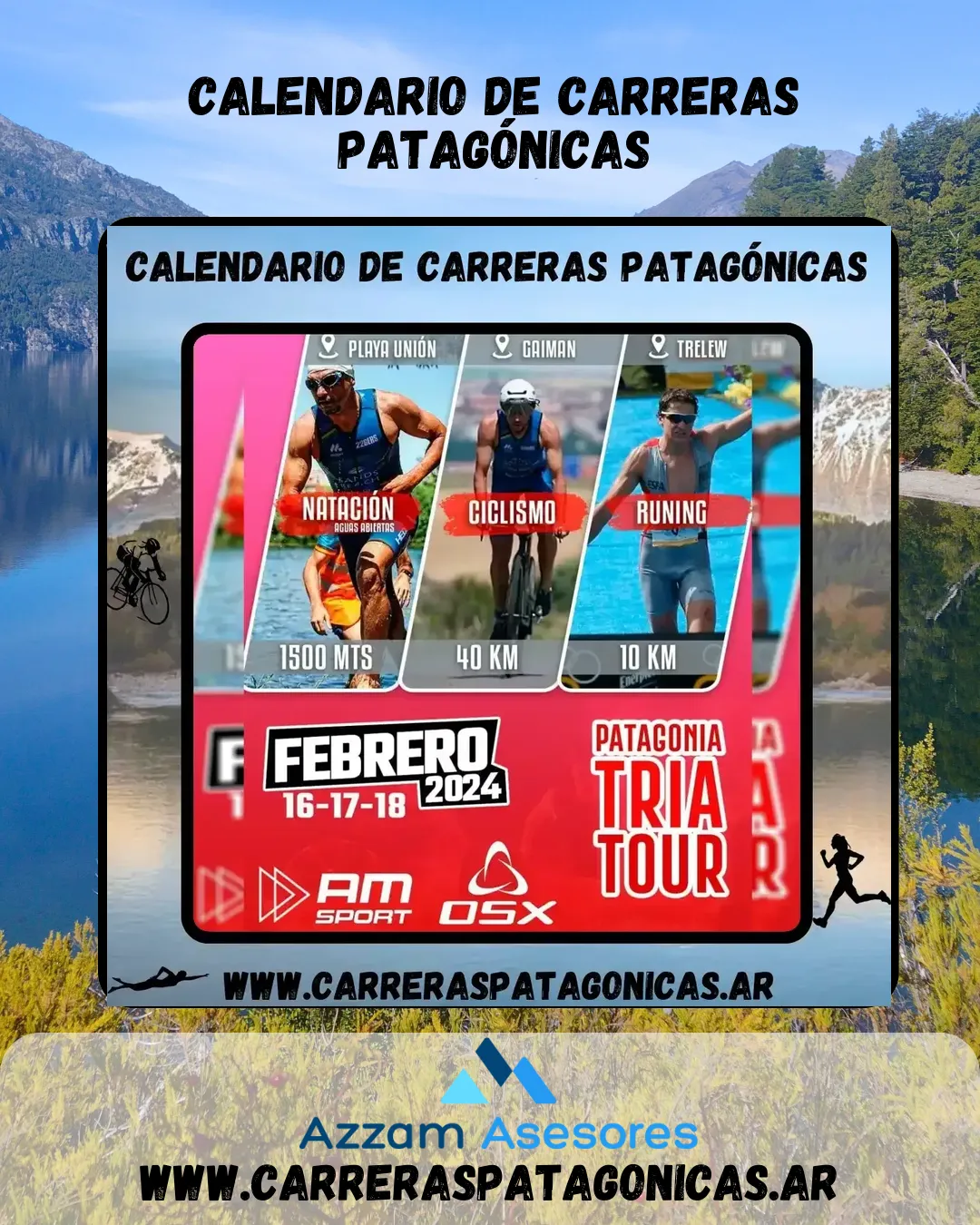 Flyer de Patagonia Tria Tour 2024