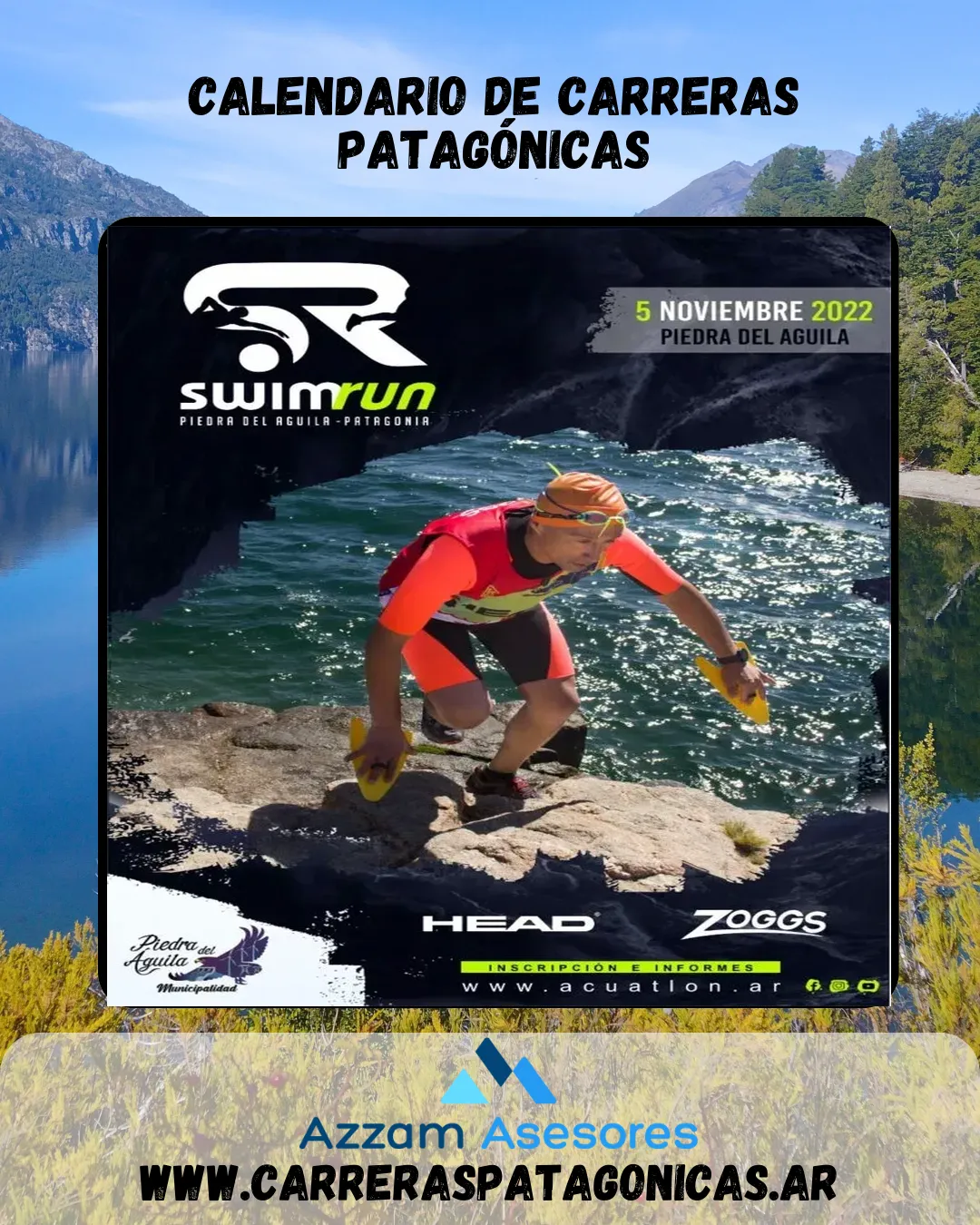 Flyer de PIEDRA DEL ÁGUILA SWIMRUN 2022