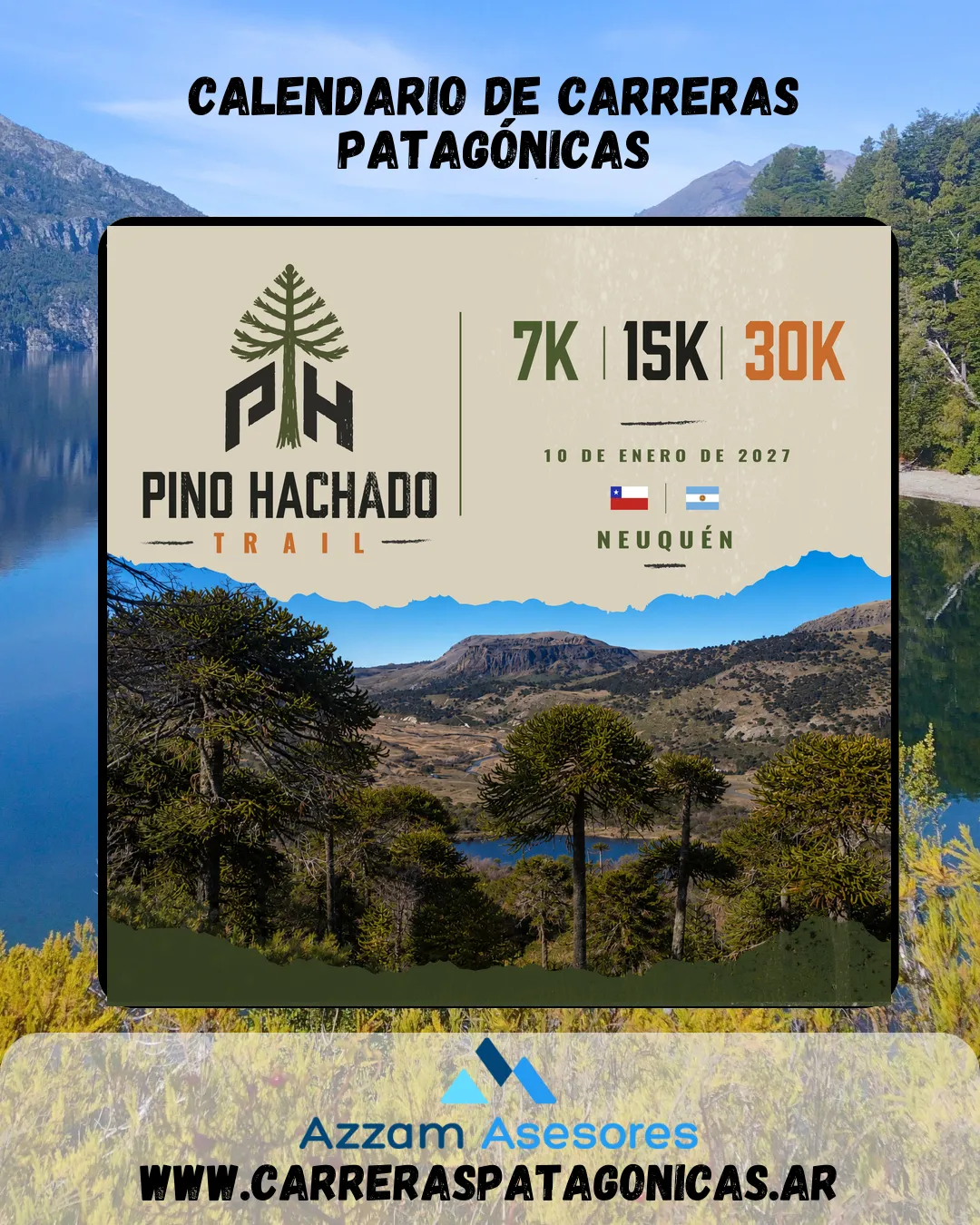 Flyer de Pino Hachado Trail 2027