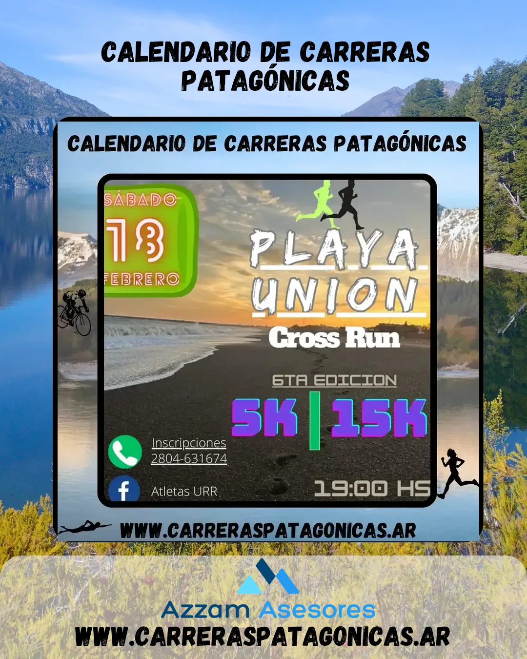 Flyer de Playa Unión Cross Run 2024