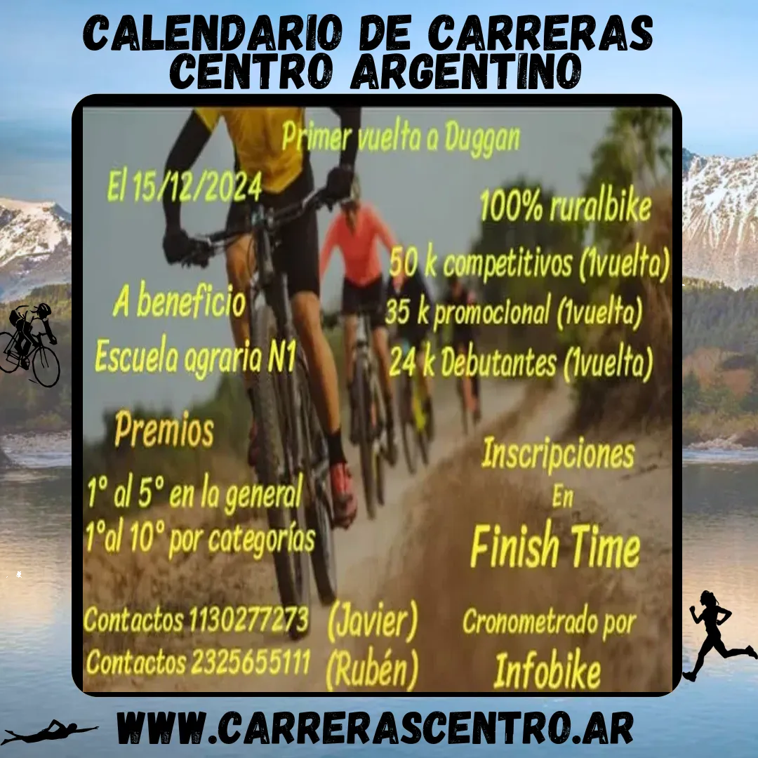 Flyer de Primer Vuelta a Duggan 2024