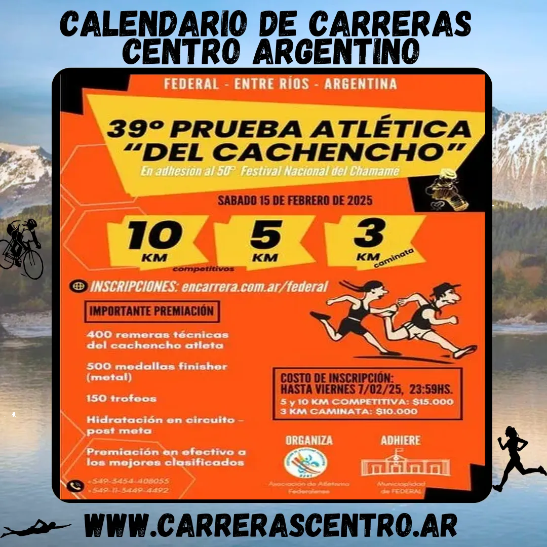 Flyer de Prueba Atlética del Cachencho 2025