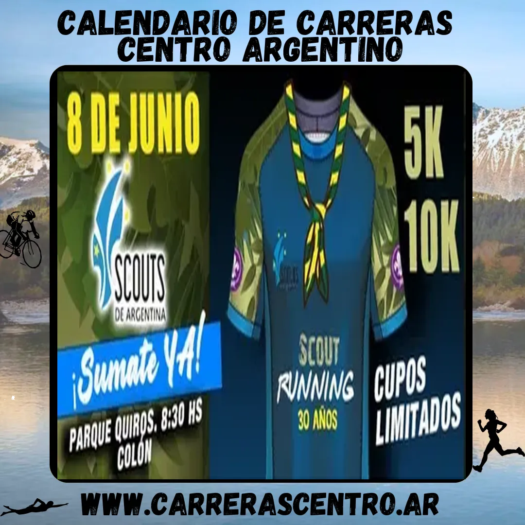 Flyer de Prueba Atlética Scouts 30 años 2025