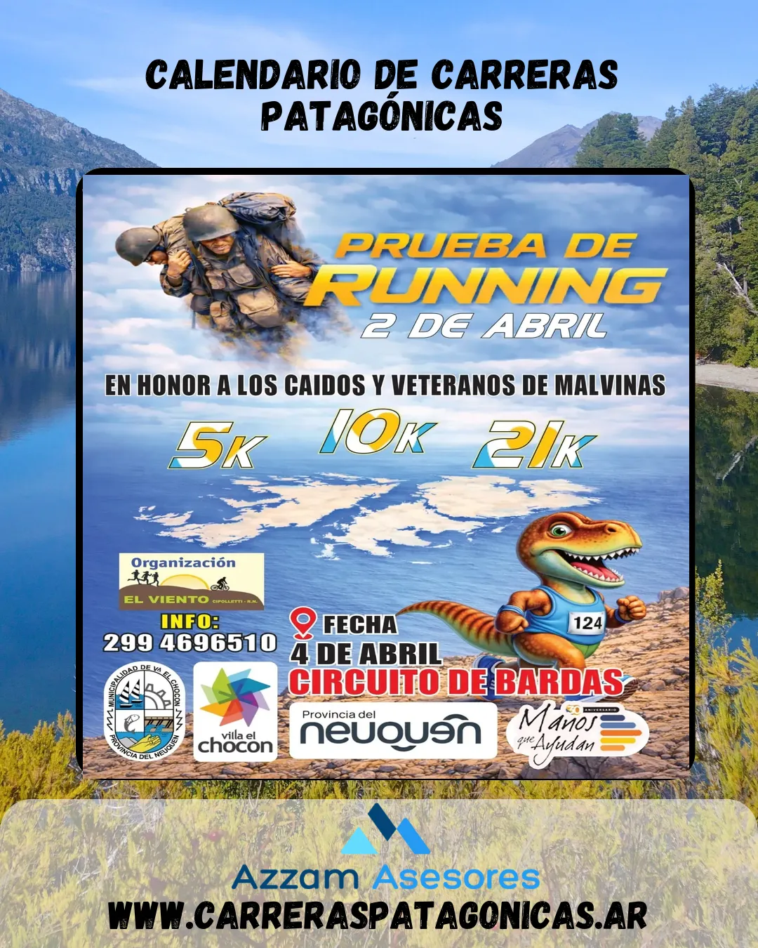 Flyer de Prueba de Running 2 de Abril 2026