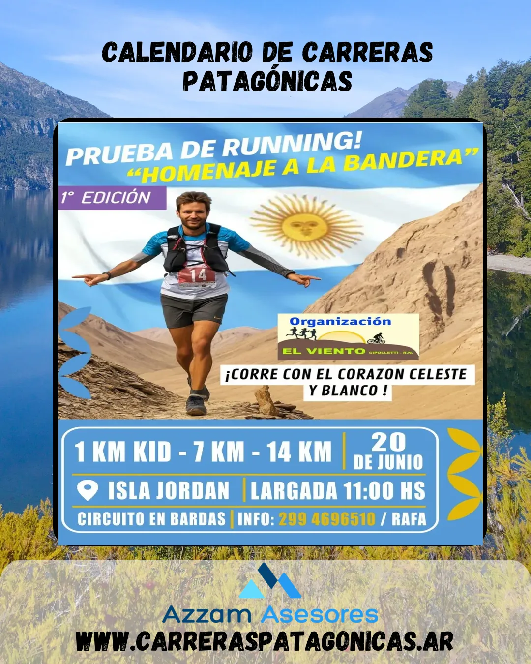 Flyer de Prueba de Running «Homenaje a la Bandera» 2025