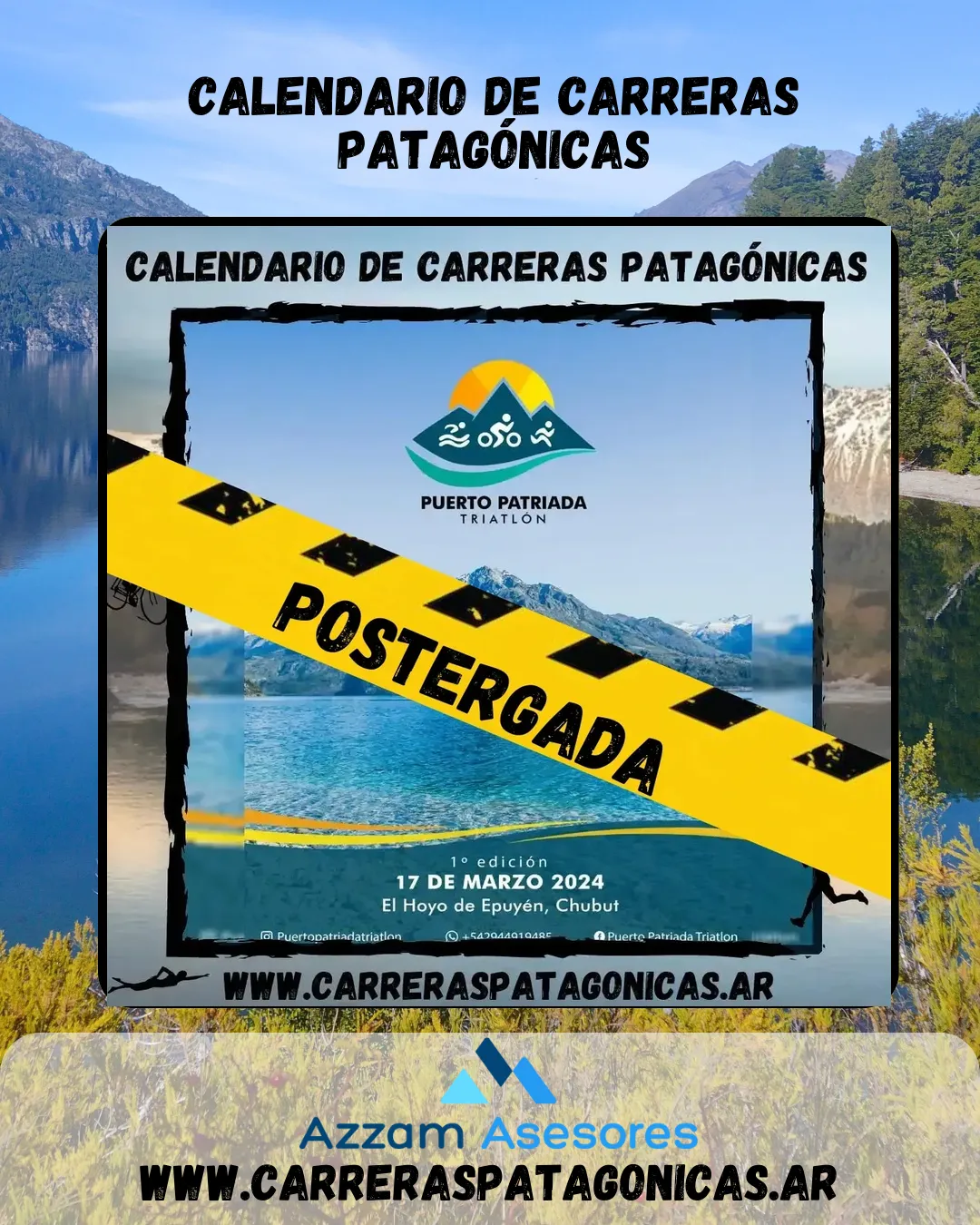 Flyer de Puerto Patriada Triatlón 2024