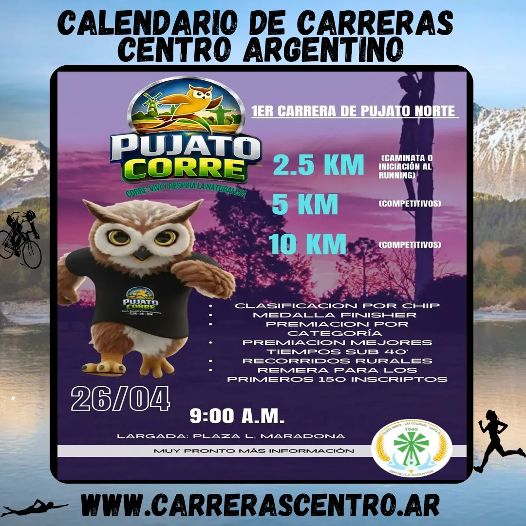 Flyer de Pujato Corre 2026